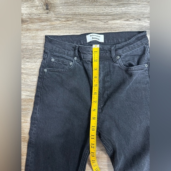 Reformation High Rise Straight Jeans Black 26 - Picture 8 of 8